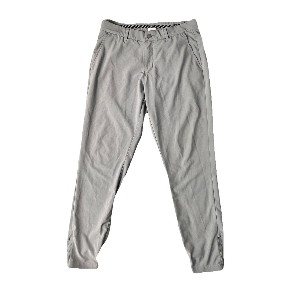 Primo Golf Pants Mens 32x29 Regular Gray Tapered Jogger Ankle Zip Performance